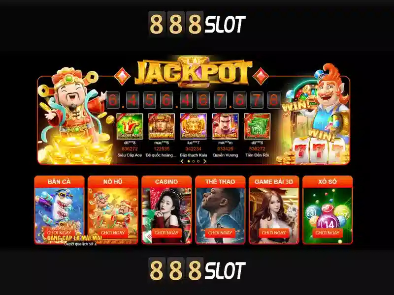 888SLOT - Trải Nghiệm Cá Cược Trực Tuyến Đỉnh Cao, Nhận Thưởng Hấp Dẫn 2026